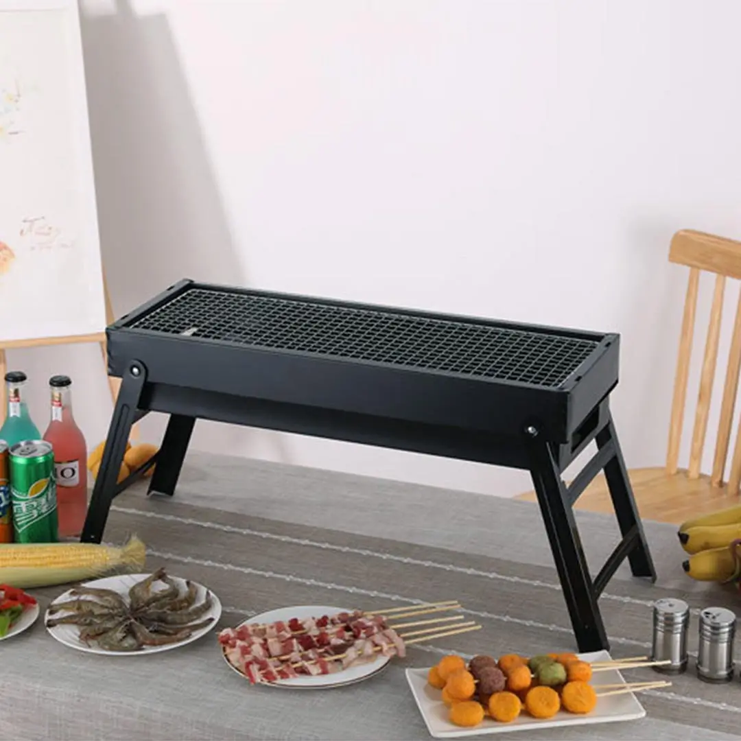SOGA 60cm Portable Folding Thick Box-Type Charcoal Grill for Outdoor BBQ Camping - Image 2