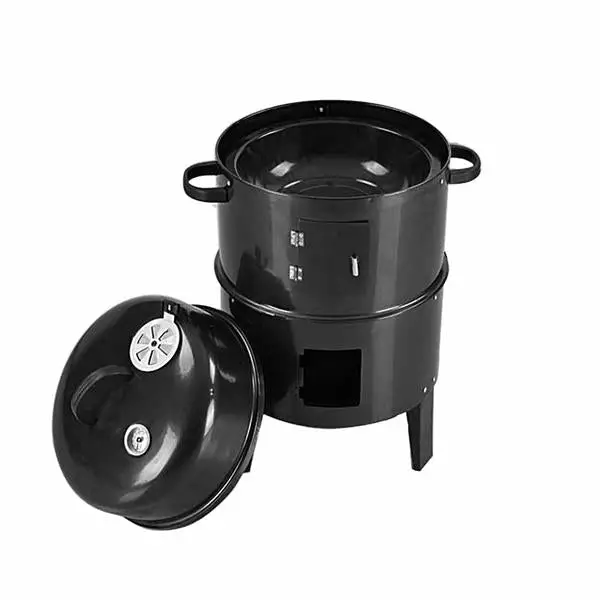 SOGA 3 In 1 Barbecue Smoker Outdoor Charcoal BBQ Grill Camping Picnic Fishing - Image 2