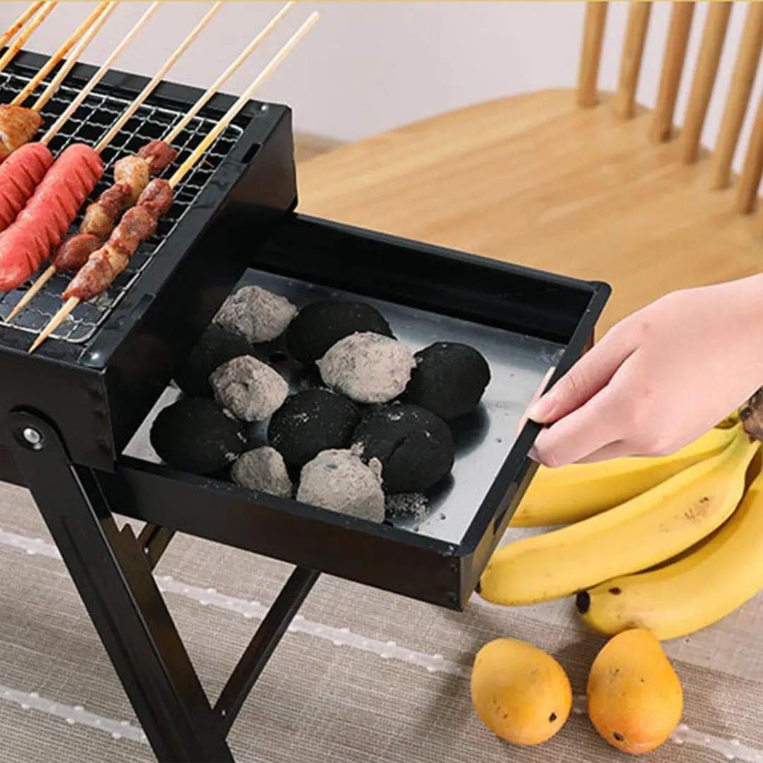 SOGA 60cm Portable Folding Thick Box-Type Charcoal Grill for Outdoor BBQ Camping - Image 3