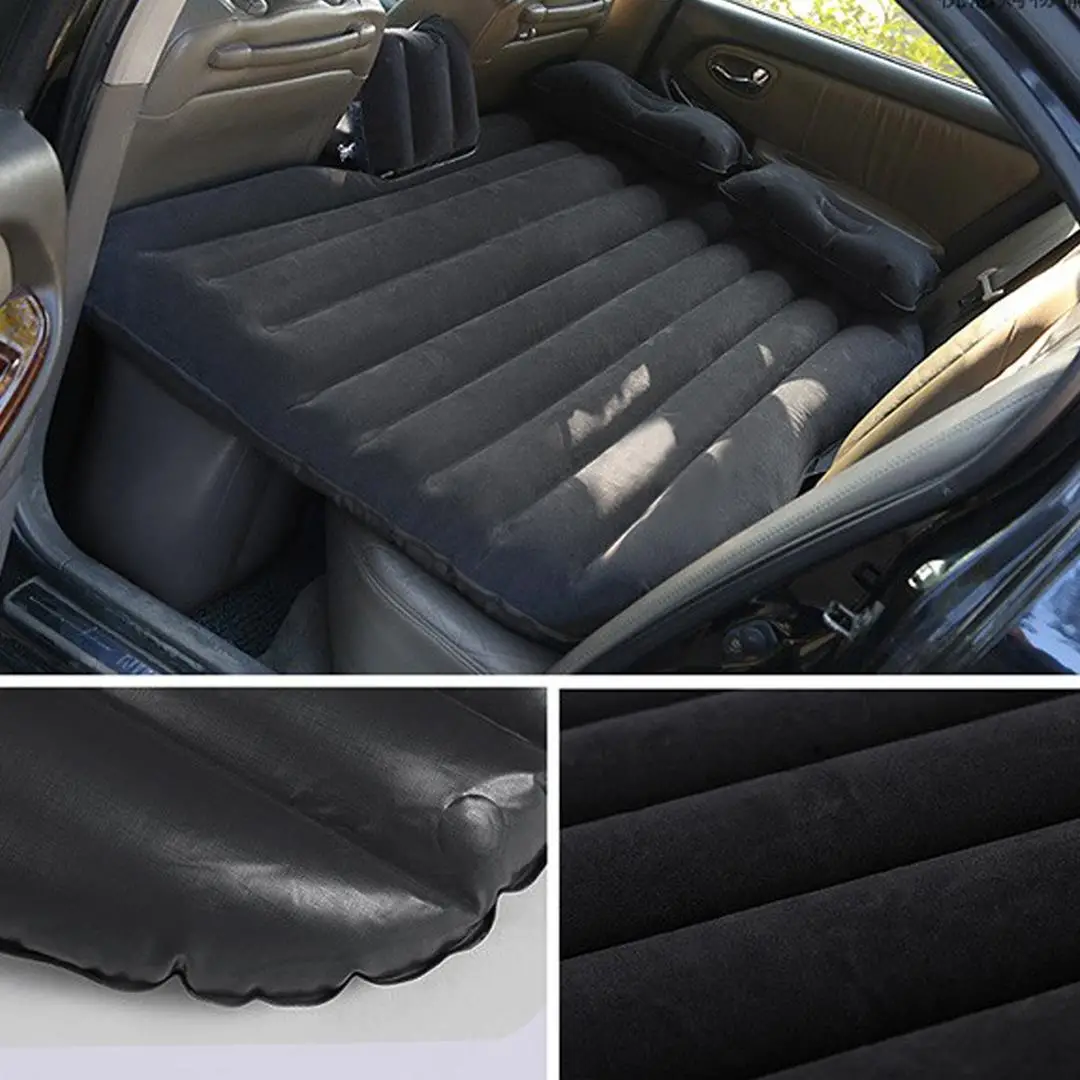SOGA 2X Inflatable Car Mattress Portable Travel Camping Air Bed Rest Sleeping Bed Grey - Image 3