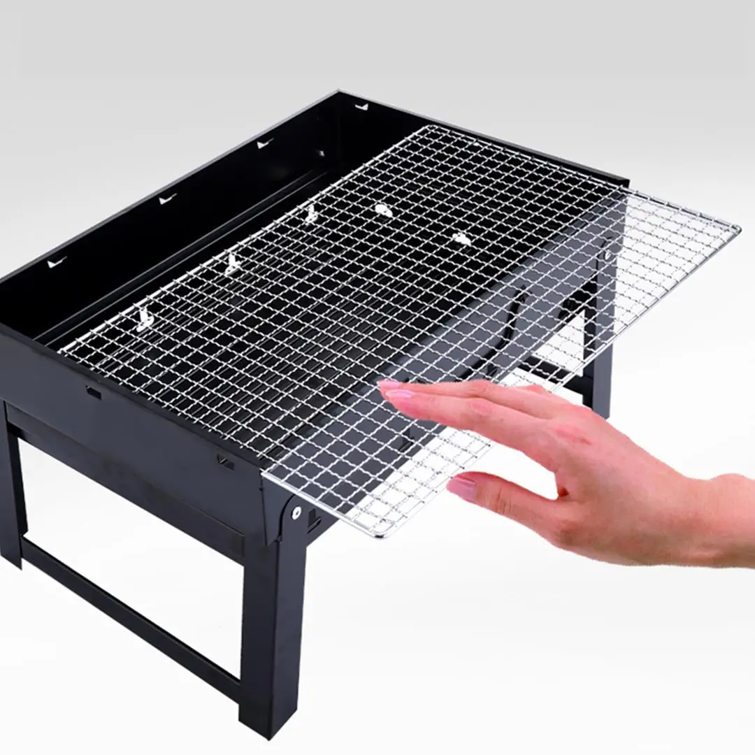 SOGA 43cm Portable Folding Thick Box-Type Charcoal Grill for Outdoor BBQ Camping - Image 3