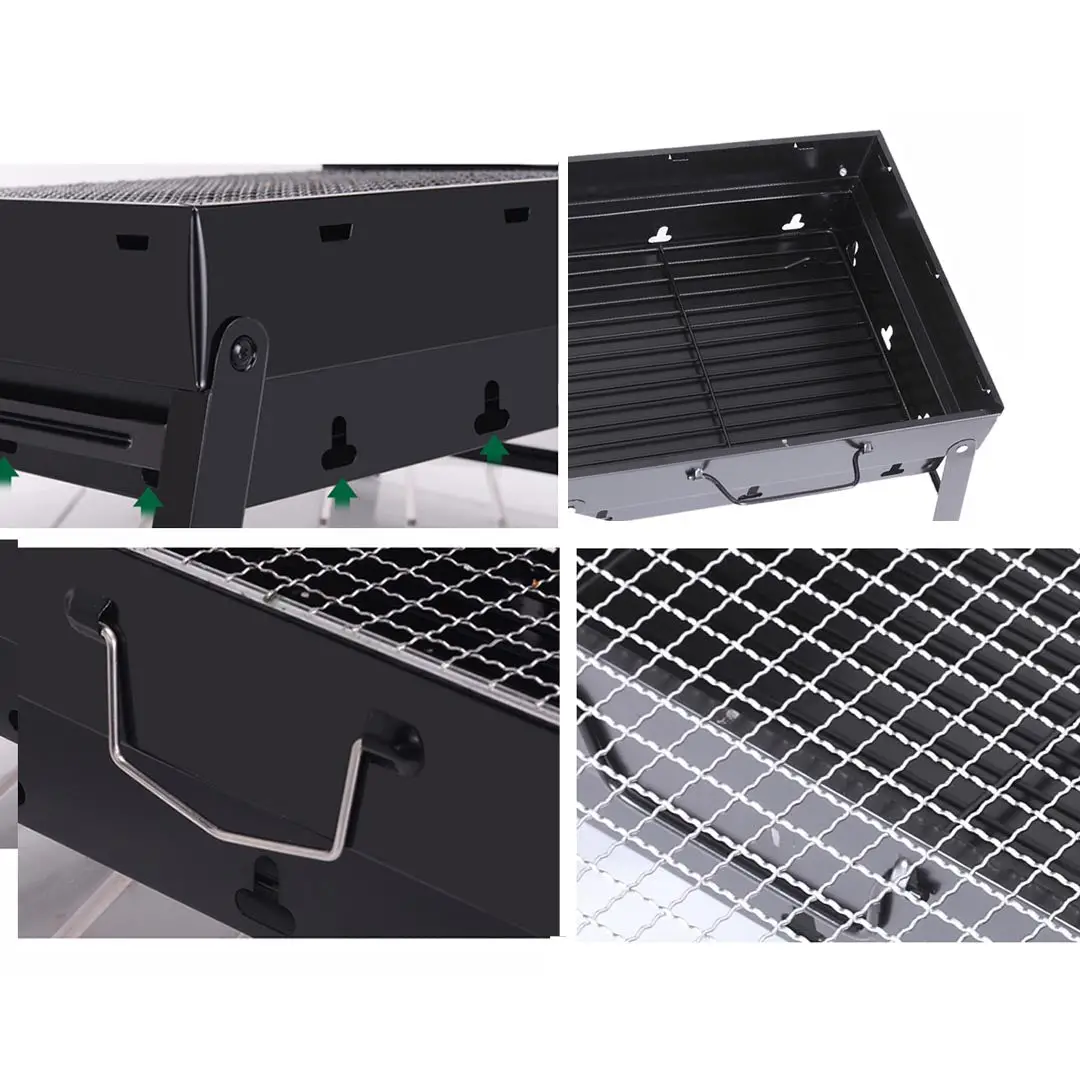 SOGA 43cm Portable Folding Thick Box-Type Charcoal Grill for Outdoor BBQ Camping - Image 5