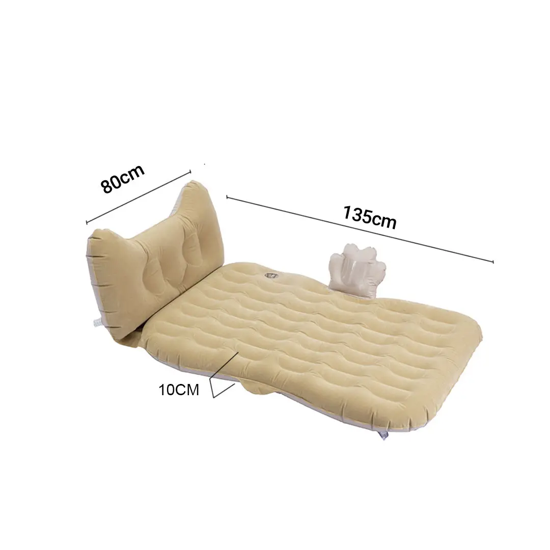 SOGA Beige Honeycomb Inflatable Car Mattress Portable Camping Air Bed Travel Sleeping Kit Essentials - Image 5