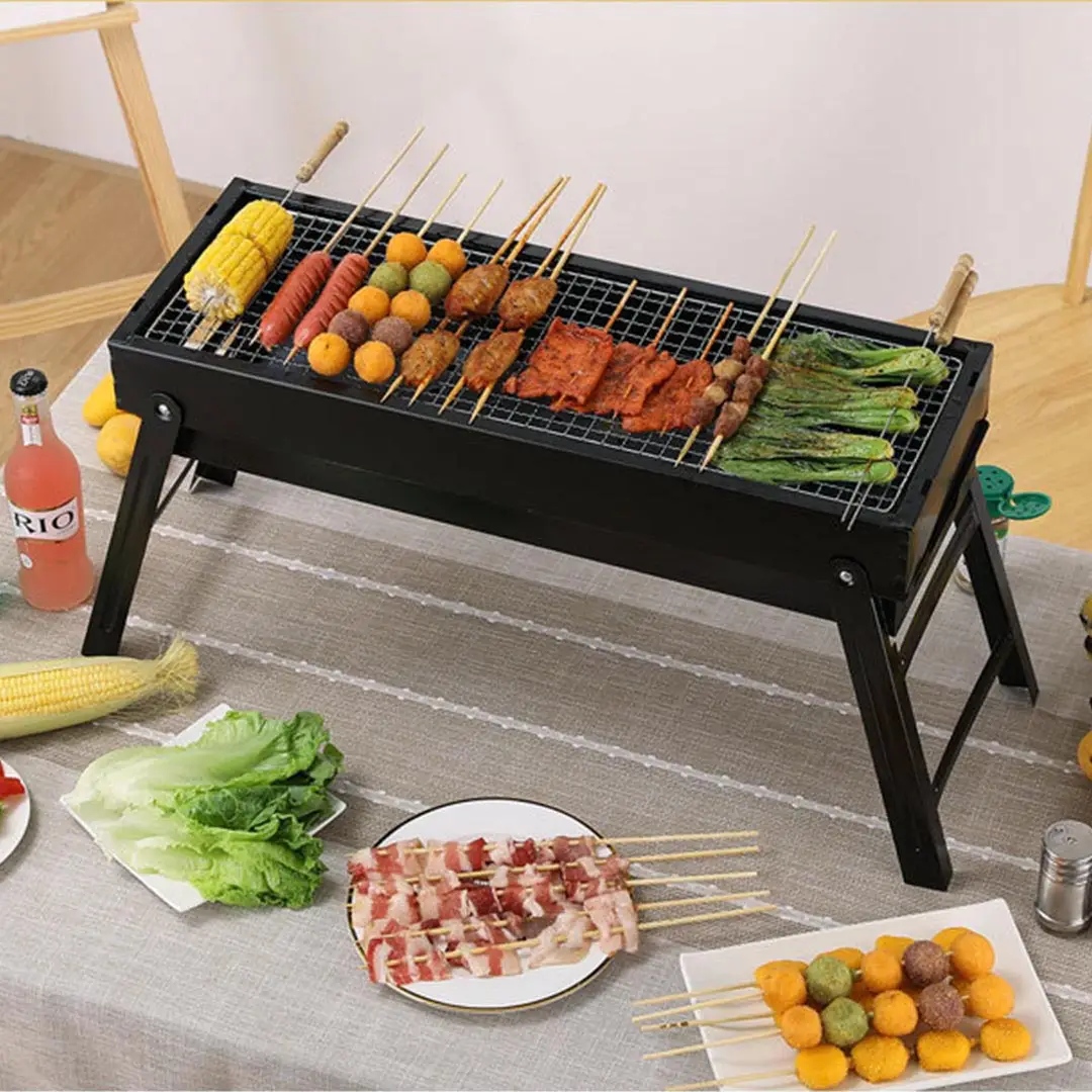 SOGA 60cm Portable Folding Thick Box-Type Charcoal Grill for Outdoor BBQ Camping - Image 5
