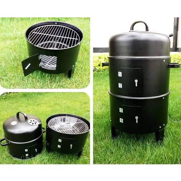 SOGA 3 In 1 Barbecue Smoker Outdoor Charcoal BBQ Grill Camping Picnic Fishing - Image 5