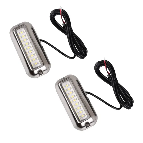 2x Blue 27LED Underwater Marine Transom Boat Light 316 Stainless Steel Pontoon