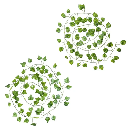 12x2M Green Plastic Leaf Foliage Artificial Ivy Suitable For Decorating Homes 12x2M Green Plastic Leaves