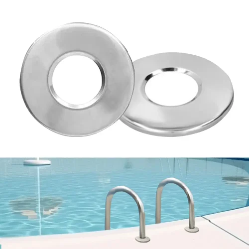 Ladder Accessories 2Pcs Stainless Steel Bumpers Escutcheon Handrail Pool Covers