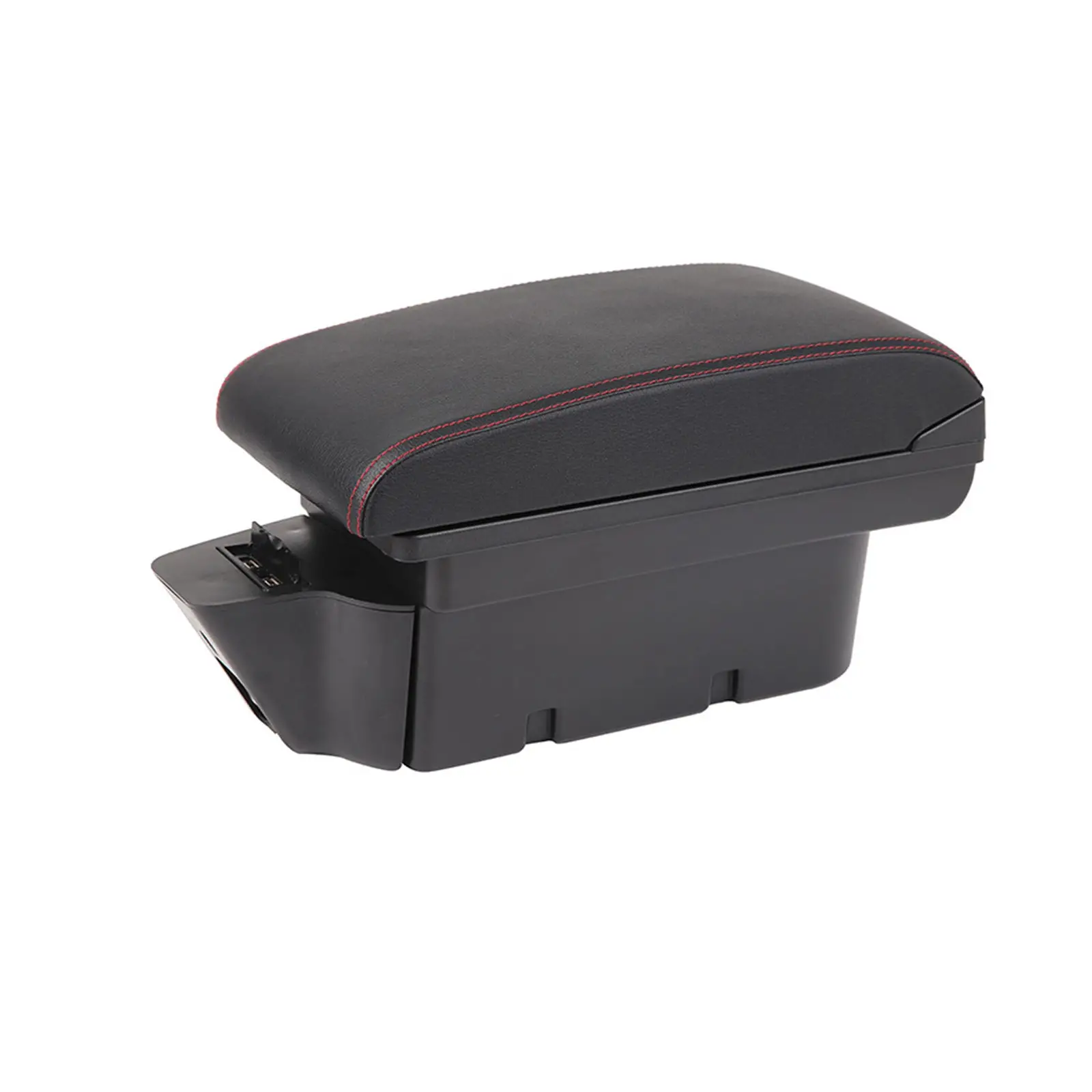 Buy MAXCOOL centre console armrest storage box for Toyota 86 Subaru BRZ with black leather and red stitching Products On Sale