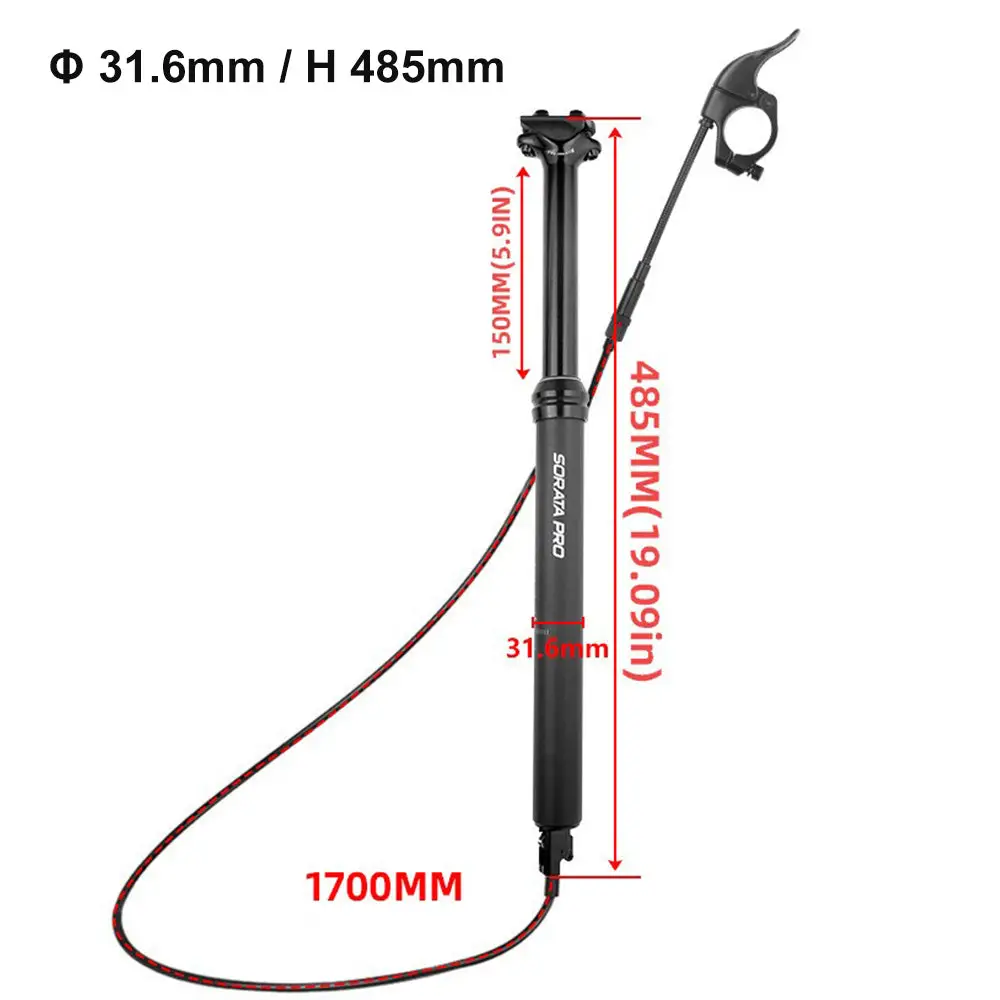 1 Set Bike MTB Dropper Seat Post Internal/External Cable Routing 30. 9/31. 6mm - Image 9