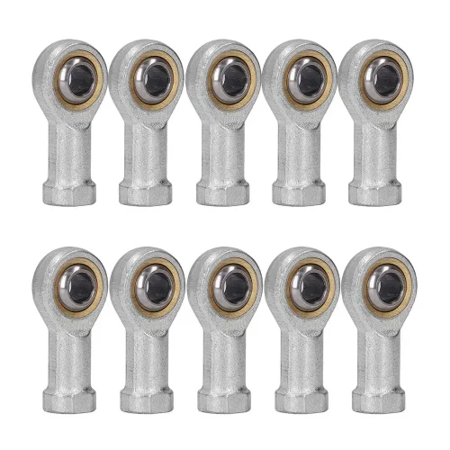 10x Zinc 6mm Female Spherical Plain Rose Joint Bearings Suitable For Left-Hand Threaded Applications