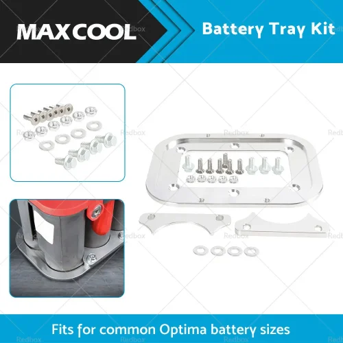 Billet Aluminum Battery Relocation Tray Hold Down Mount For 34 or 78 Optima Battery