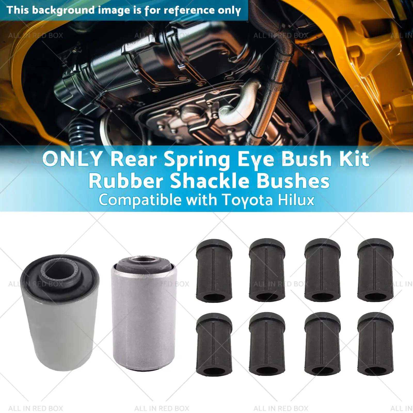Buy Rear Spring Eye Bush Kit rubber shackle bushes for 91-04 Toyota Hilux by Kaka Auto Parts Products On Sale Australia