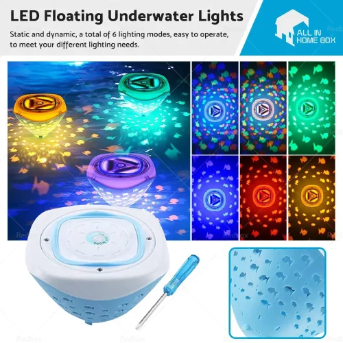 Floating Underwater Lights LED Disco Light Glow Show Swimming Pool Tub Spa Lamp