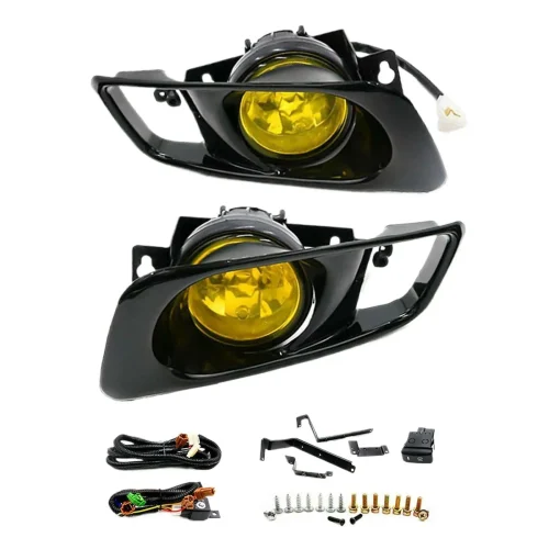 Yellow Fog Lights Lamp Kit Suitable For Honda Civic EK EM 2 3 4 Dr JDM 1999-2000