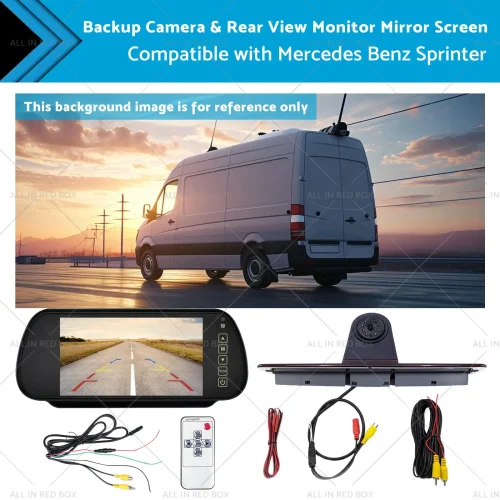 Brake Light Backup Camera W or 7''Monitor Suitable for 07-19 Sprinter or VW Crafter