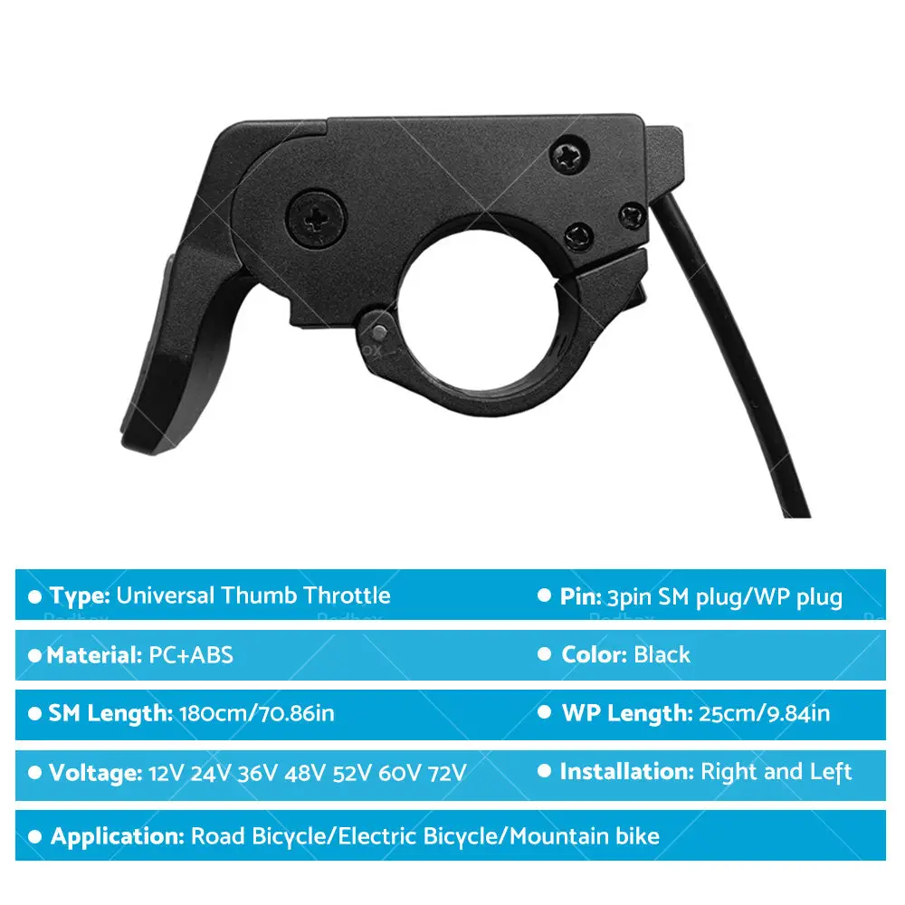 Electric Bicycle EBike Left Right Universal Thumb Throttle Speed Control-24-72V - Image 4