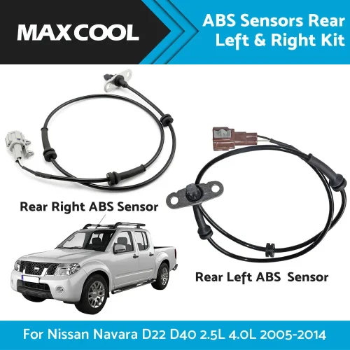 2 x ABS Sensors Rear Left and Right for Nissan Navara D22 D40 2005-2014 2. 5L 4. 0L