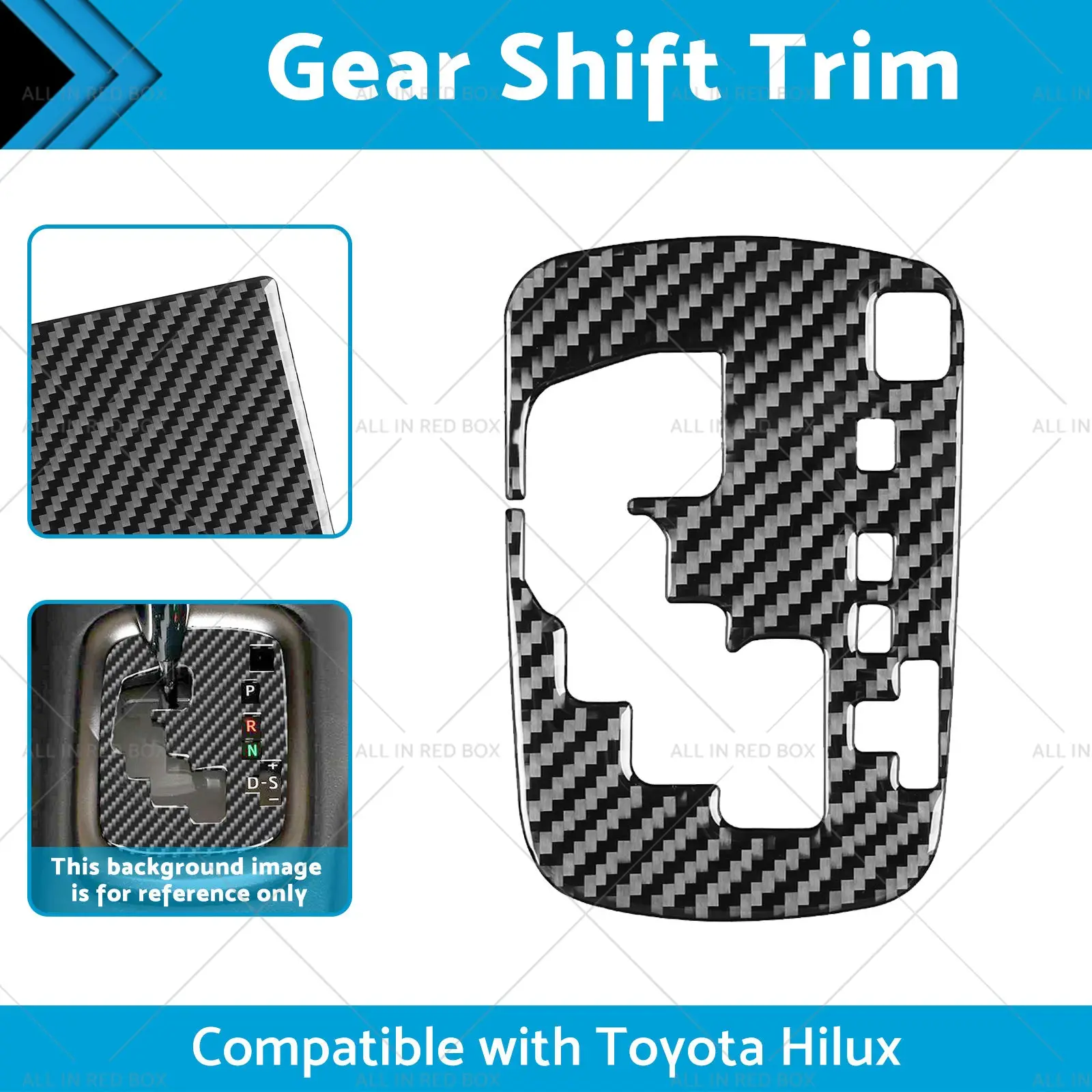 Carbon Fiber Gear Shift Sticker Trim Suitable For Toyota Hilux Revo 15-23 RHD - Image 2