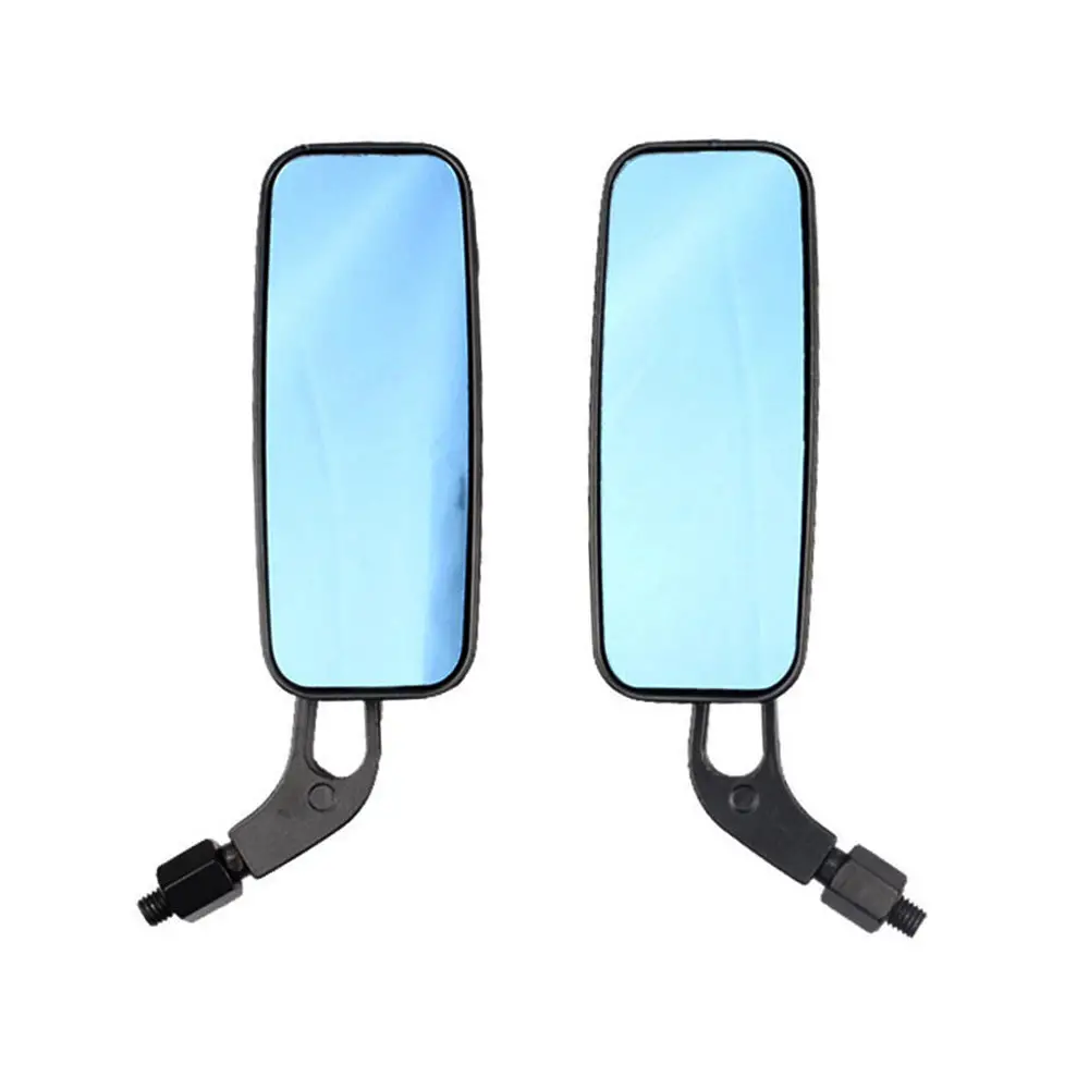 Buy MAXCOOL 8-10mm motorcycle mirrors with rectangular blue glass suitable for chopper, cruiser, bobber, racer & cafe scooter