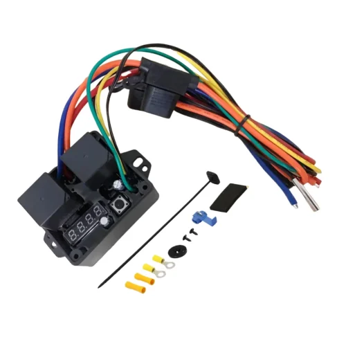 Dual Electric Radiator Fan Adjustable Thermostat Temperature Controller Suitable For Universal Cars