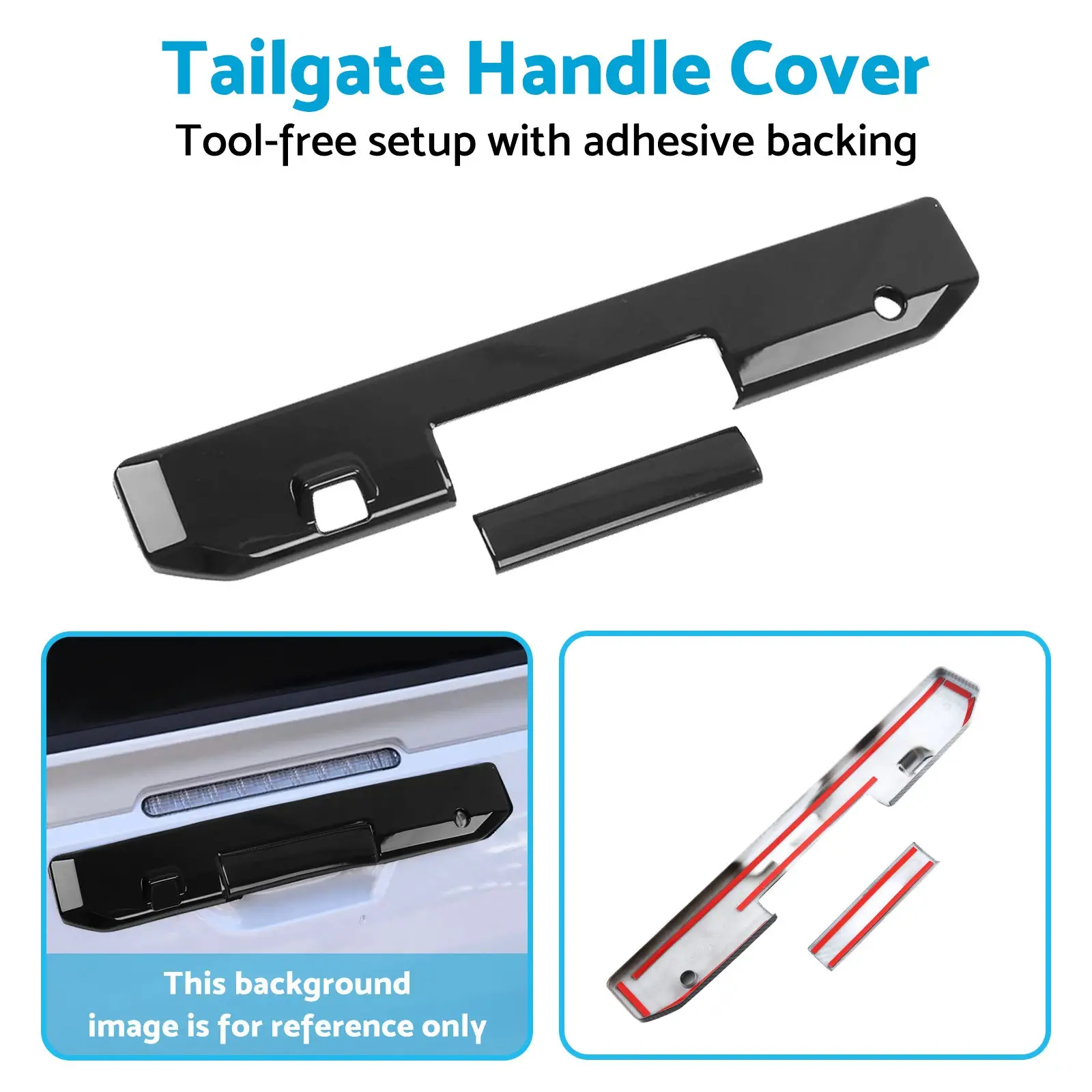 Glossy Black Rear Tail Gate Tailgate Handle Cover Suitable For Triton L200 23-25 - Image 5