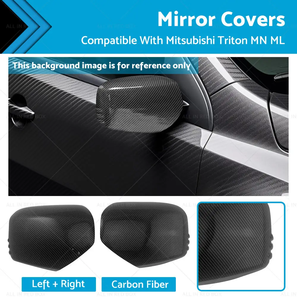 Buy Maxcool carbon fiber mirror covers for Mitsubishi Triton MN ML 2006-2014 with left and right fit Products On Sale Austral
