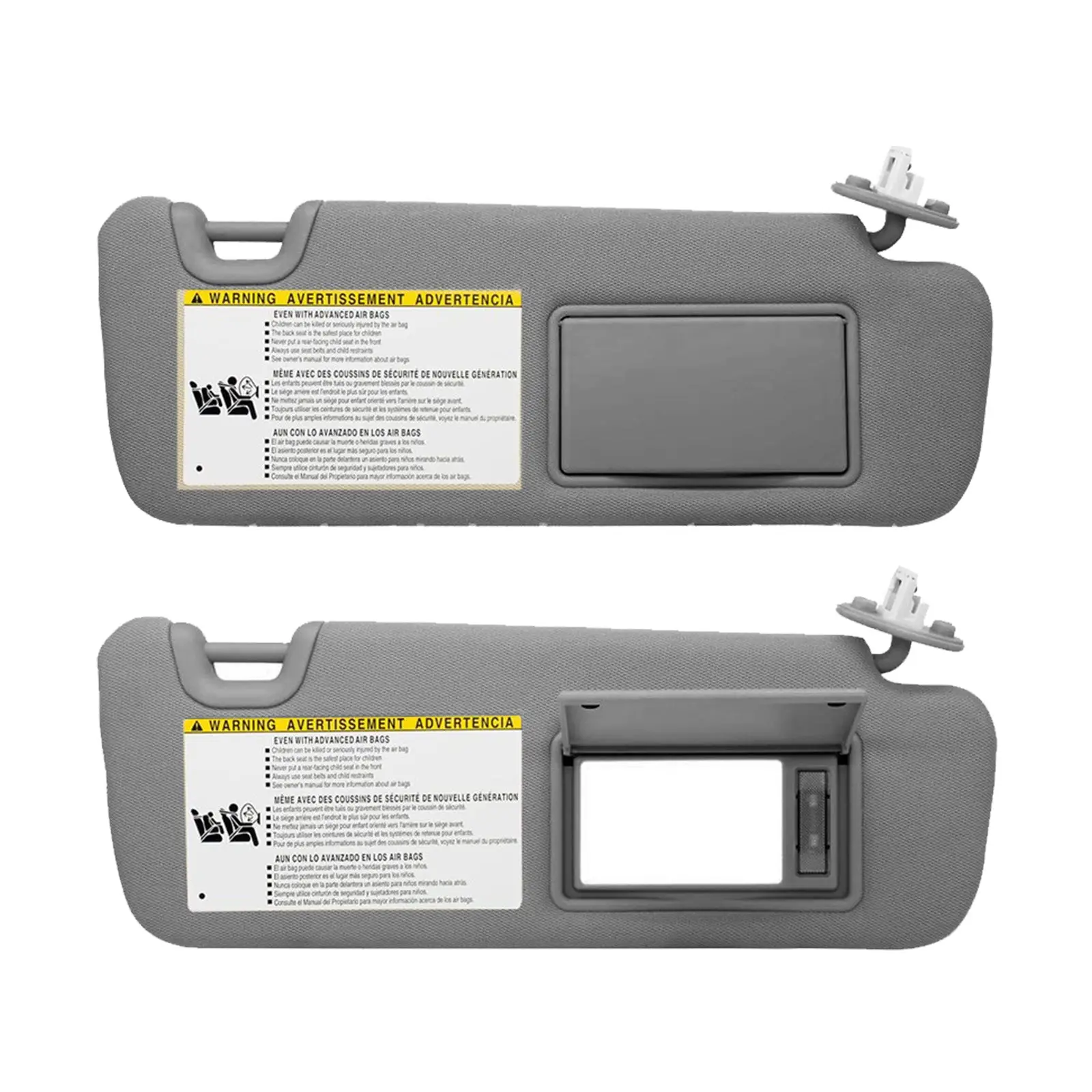 Right Driver Side Sun Visor With Vanity Light Suitable For Toyota Kluger 2014-2019 Gray - Image 3
