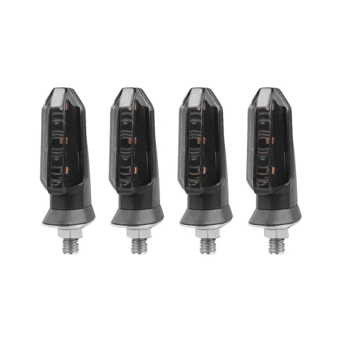 4x Motorcycle LED Turn Signal Indicators Suitable For Bikes – Amber, Universal Fitment