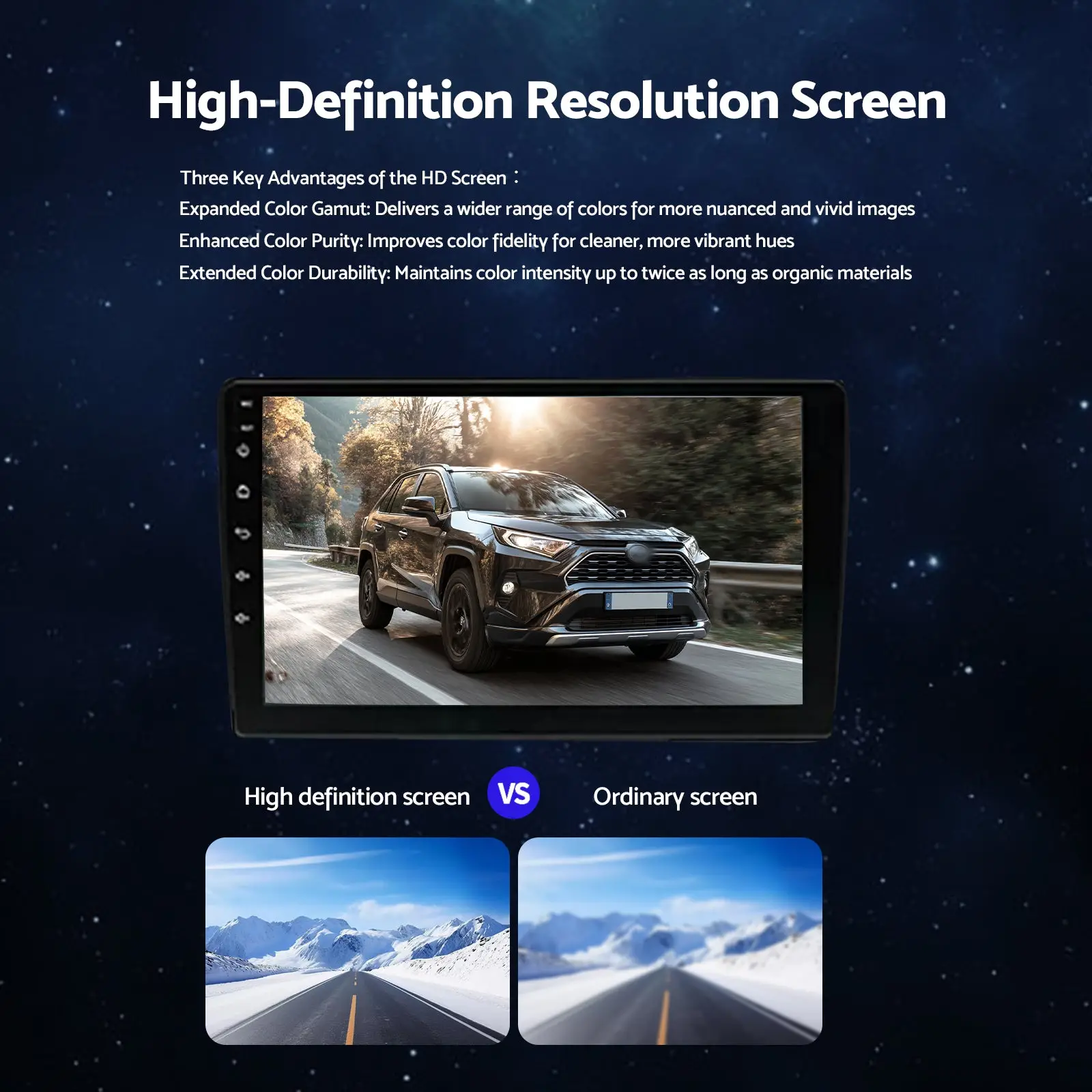 CarPlay Stereo Head Unit Suitable For Toyota RAV4 13-18 Android 13.0 GPS 4+64GB - Image 3