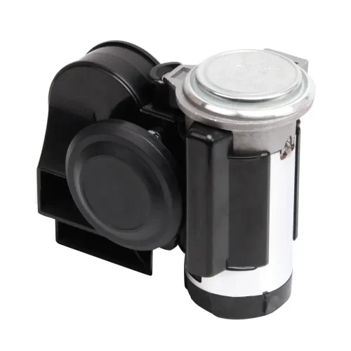 1x Nautilus Compact Motorcycle Air Horn Black 139dB 12V Loud