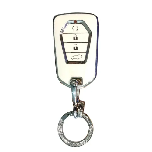 TPU 4-Button Car Remote Key Fob Cover Suitable For Isuzu D-MAX / MU-X MUX White
