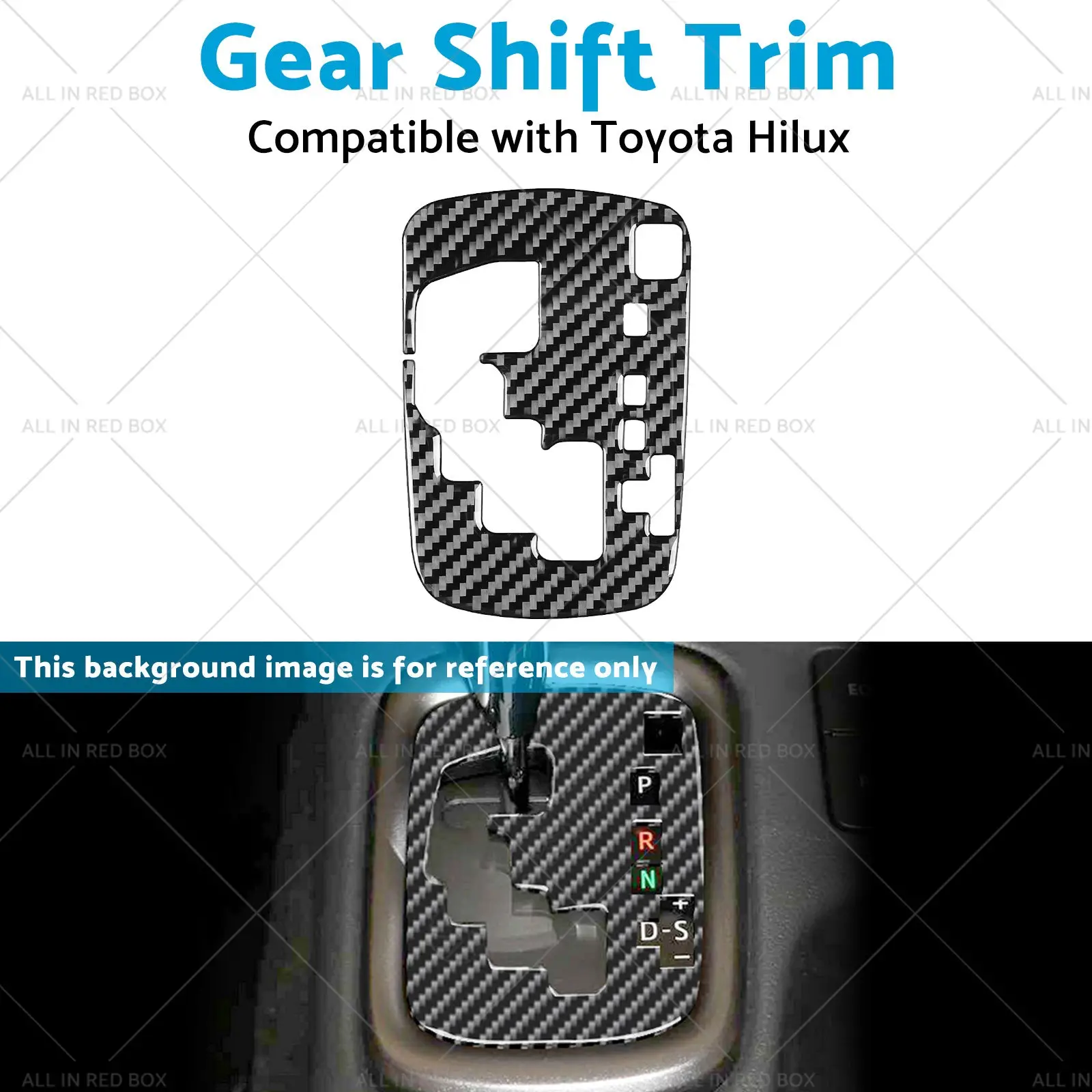 Carbon Fiber Gear Shift Sticker Trim Suitable For Toyota Hilux Revo 15-23 RHD - Image 4