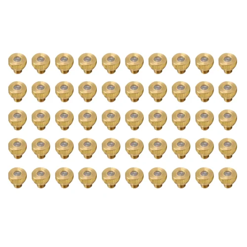 Brass Misting Nozzles Kit 0.016 Inch 10-24 For Cooling System Water Mister Sprinkle