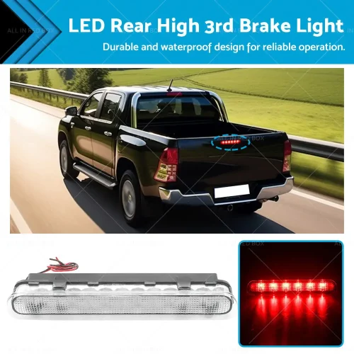 1x LED Rear High 3rd Brake Light Clear Suitable For Toyota Hilux VIGO SR5 04-15