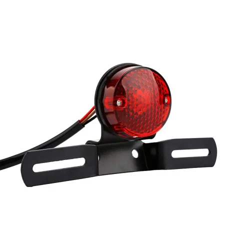 Motorcycle Tail Brake Light with Number Plate Lamp Suitable For Universal Use Retro Rear Stop Light
