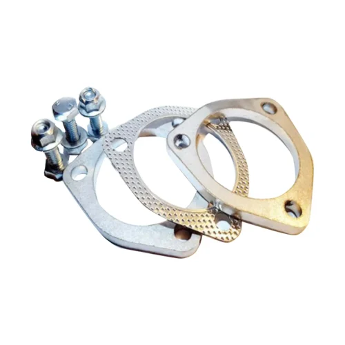 Universal Exhaust Flange Plate Set 304 Stainless Steel 2.5in 63mm 3 Bolt Gasket