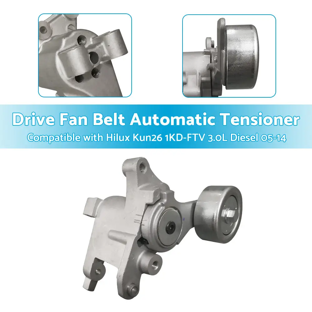 Drive Fan Belt Tensioner Suitable For Hilux KUN25 KUN26 1KD-FTV 3. 0 Diesel 05-14 - Image 4