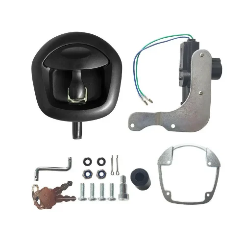 1x Central Locking Handle Whale Tail Lock Power Operated Black Recessed Folding