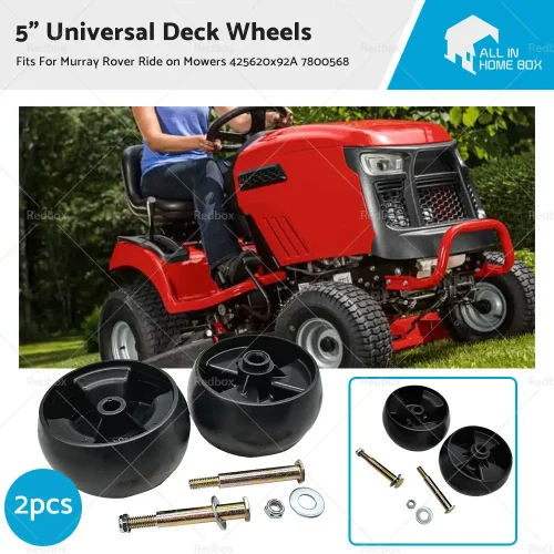 2x 5 inch Universal Deck Wheels for Murray Rover Ride on Mowers 425620x92A 42581x50D