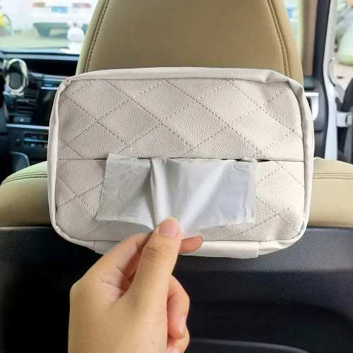 Car Tissue Holder 120 Tissues Box Cover Backseat Extra Large Tissue Organization