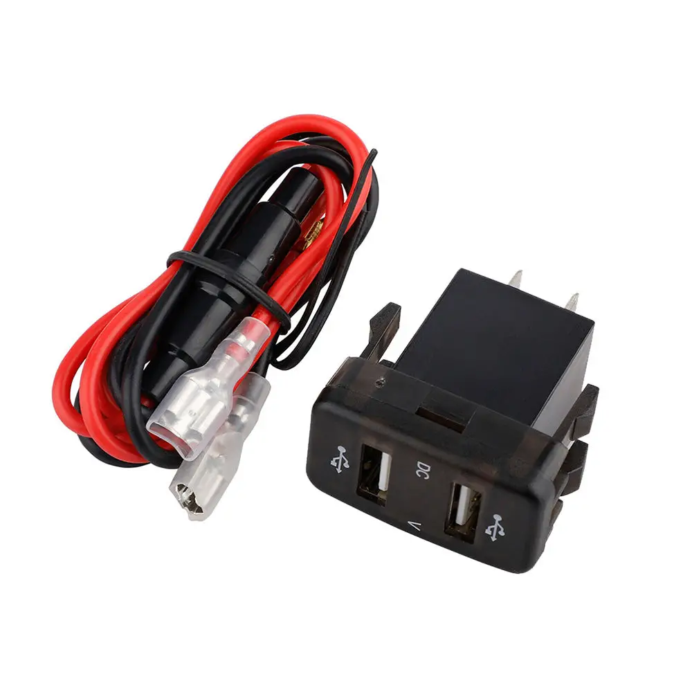 Dual USB Car Charger Socket 4.2A With Voltmeter Display Adapter Suitable For Toyota - Image 2
