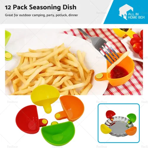 12 Pack Plastic Dip Clip Bowl Plate Holder Plate Clip Holders Dish Chip