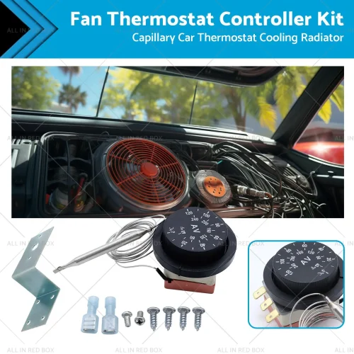 12V Adjustable Fan Thermostat Kit Thermostat Controller Kit 0-120 Celsius