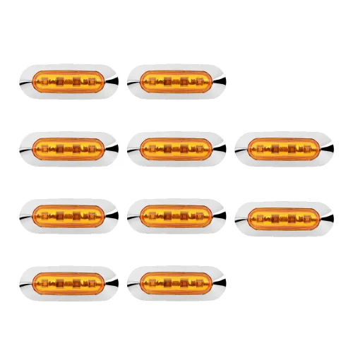 10x LED Clearance Side Marker Lights Suitable For Truck Trailer Lorry Amber