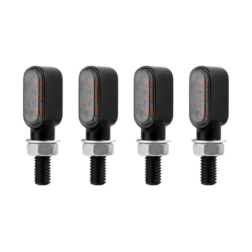 4x Motorcycle Indicator Turn Signal Blinkers Amber Mini LED Lights Suitable For All Motorcycles