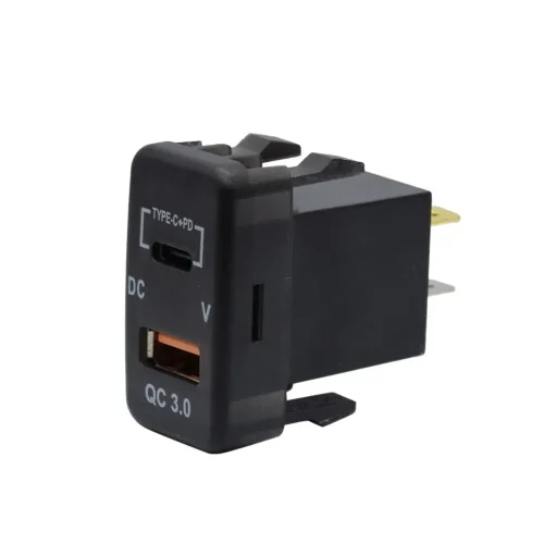 Type-C USB Car Charger Adapter Voltmeter Suitable For Land Cruiser Prado 120