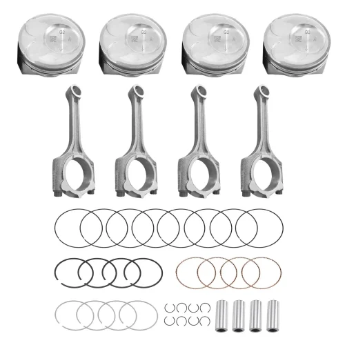 4x Piston & Rings With Connecting Rod Kit Suitable For Kia Soul / Forte / Koup 2.0L 2014-2018