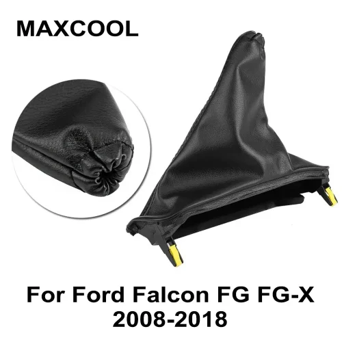 Set Handbrake and T-Bar Boot Cover Black Leather for Ford Falcon FG FG-X 2008~2018