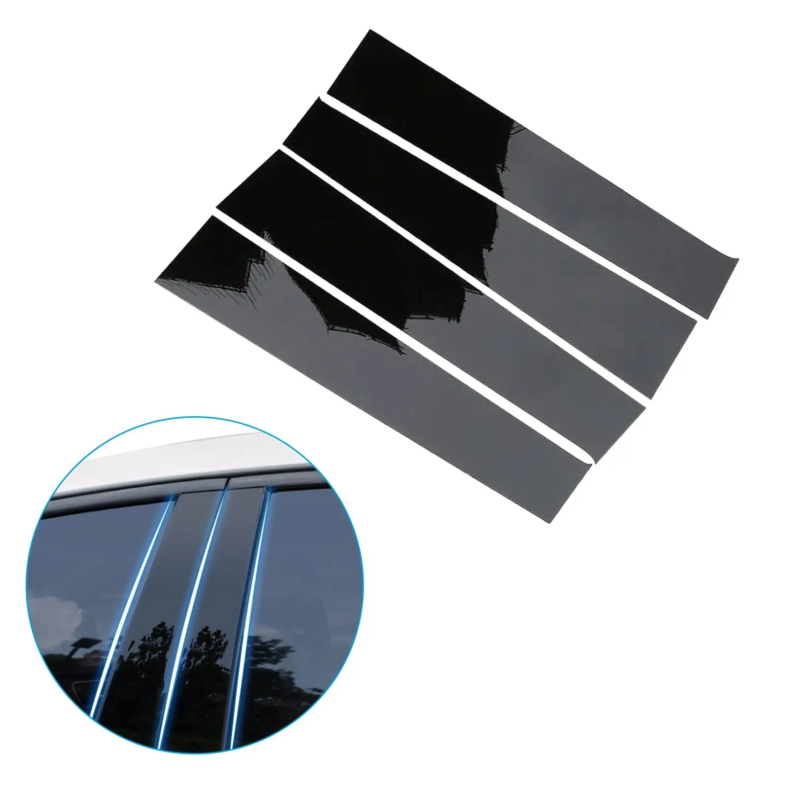 Buy 4x black pillar post cover trims by MAXCOOL for Dodge Ram 1500 Crew Cab 2009-2018 with durable sleek finish Products On S